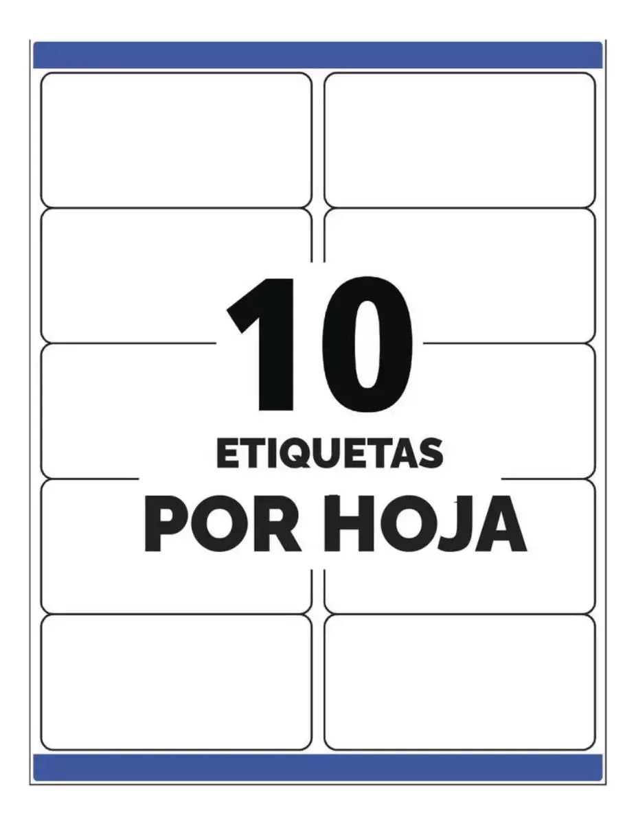 100 Etiquetas Adhesivas Blancas Avery Laser 5.1 X 10.2 Cm - Avery