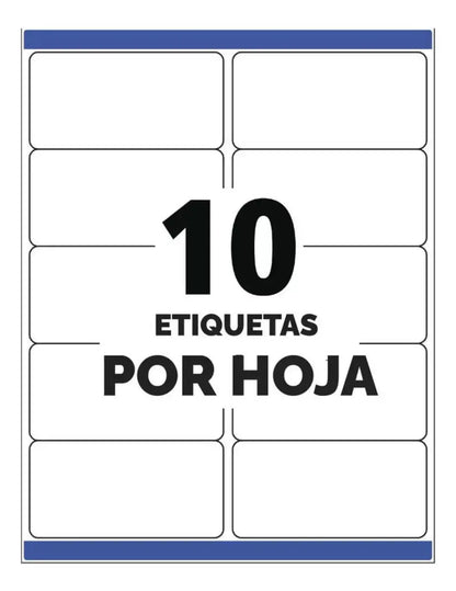100 Etiquetas Adhesivas Blancas Avery Laser 5.1 X 10.2 Cm - Avery