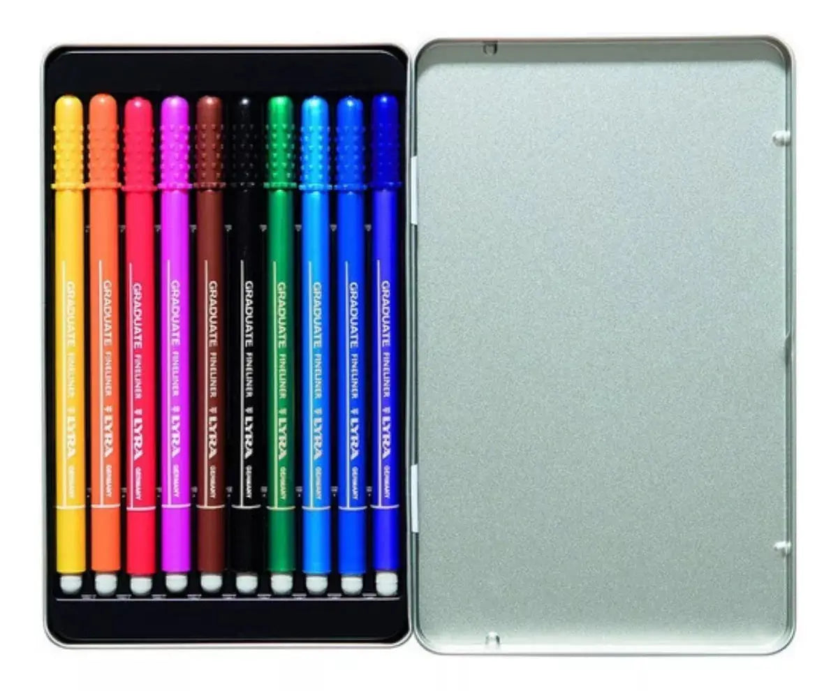 Plumón Rotulador Lyra Graduate Fineliner Marcadores Set 10 Piezas - Marchante MX