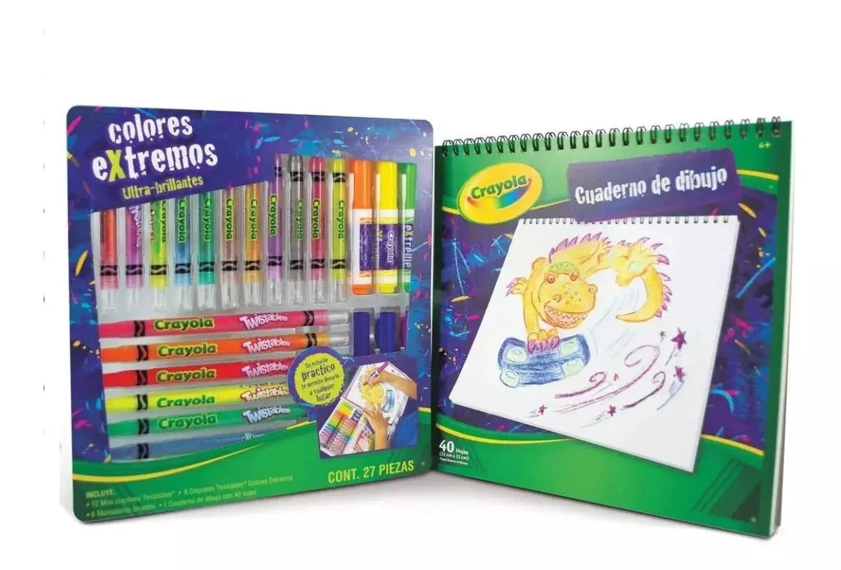 Set 27 Crayolas Twisteables Crayola Plumones Cuaderno - Crayola