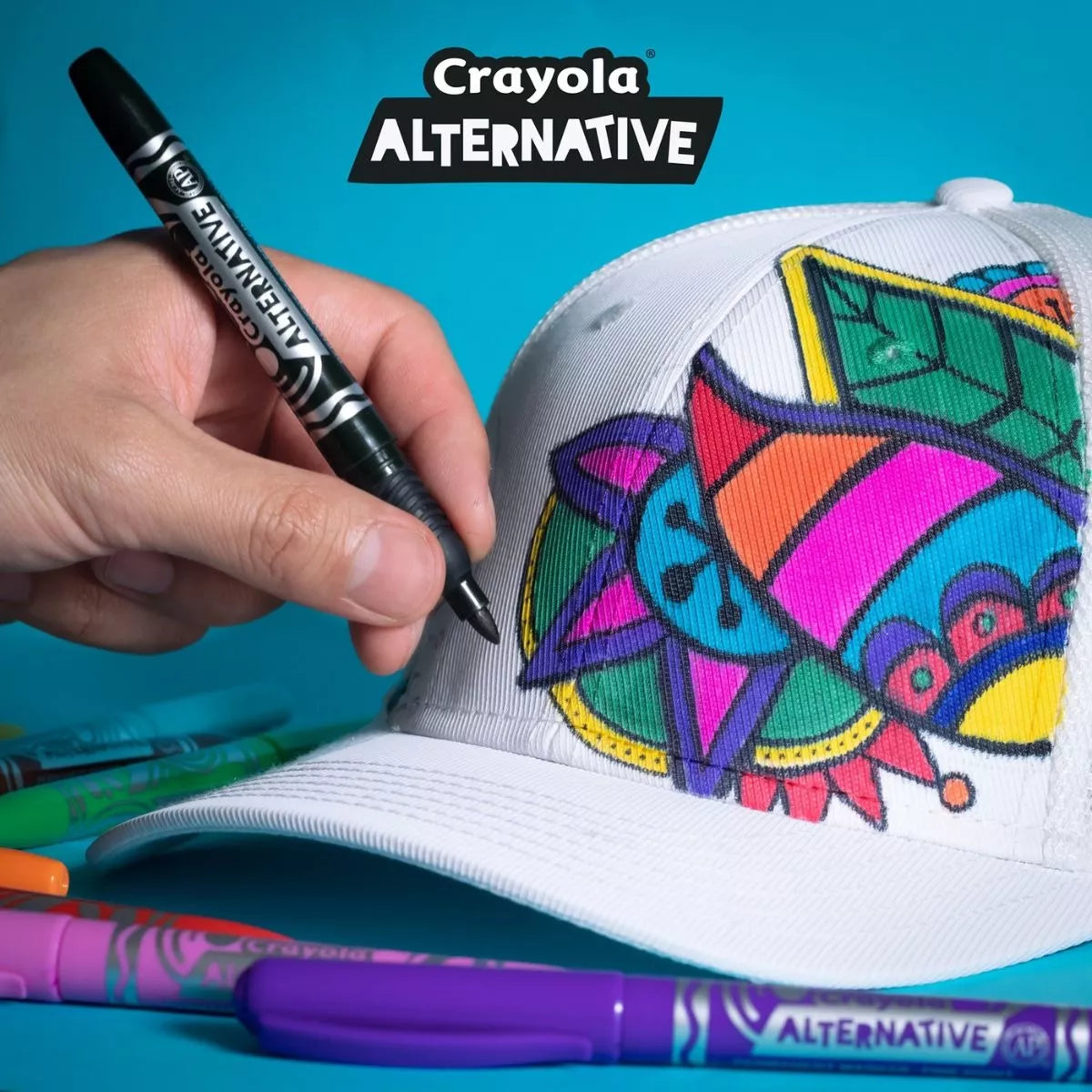 2 Marcadores Permanente Alternative Crayola Punta Fina Negro