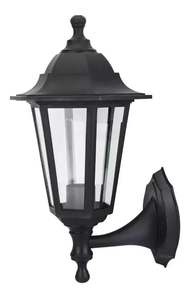 Farol Pared Estilo Colonial Color Negro Sanelec Exteriores - Sanelec - detalle