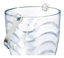 Hielera Vidrio Grueso Hielo Enfriadora Ondas Pinzas Regalo