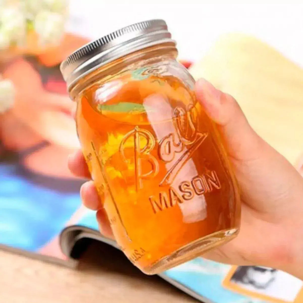 Set 12pz Mason Jar Ball Boca Regular 4oz, 8oz Y 16oz - Coveme - detalle
