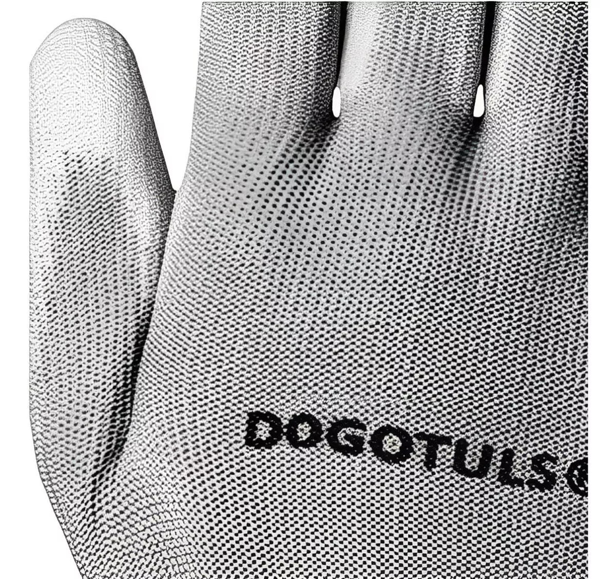 6pz Guante Nylon Palma Recubierta Poliuretano Dogotuls Gris