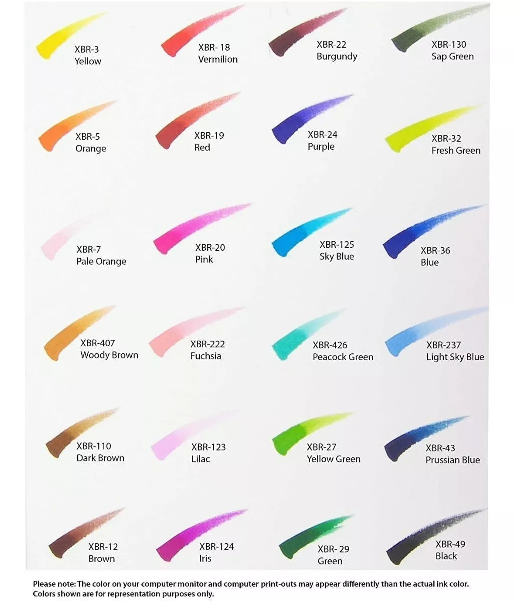 Marcadores Pincel Flexible Sakura Koi 24 Piezas Acuarelable Brush