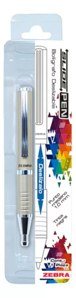 Pluma Slide Pen Zebra Punto Mediano Color Arena Boligrafo