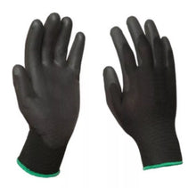 12 Guantes Seguridad Recubiertos Poliuretano Ribete Colores