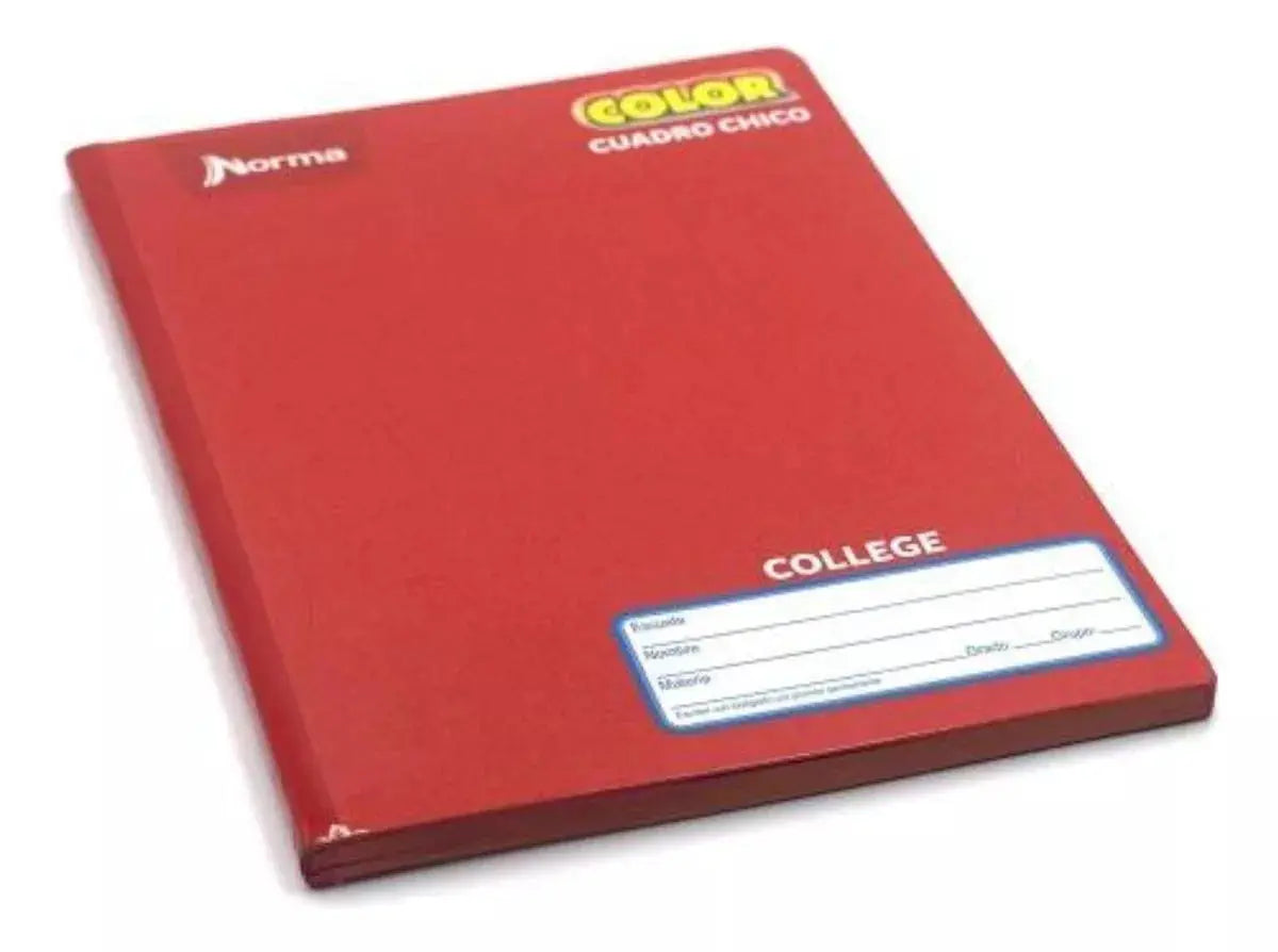 Cuaderno College 100 Hj Norma Color 360 Cosido Cuadro Chico - Marchante MX