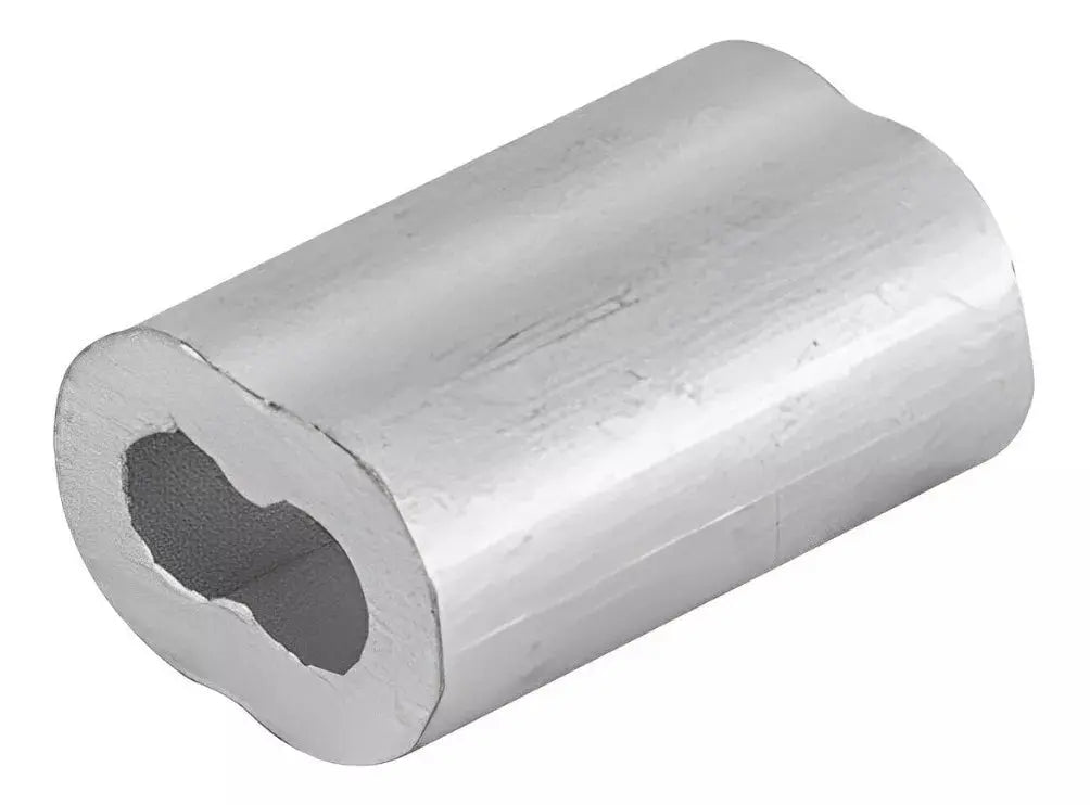 100 Pzs Casquillo Aluminio Doble 1/16 Dogotuls Cable Acero - Dogotuls - vista lateral