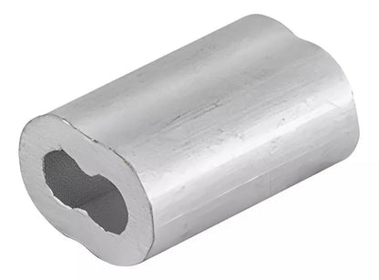 100 Pzs Casquillo Aluminio Doble 1/16 Dogotuls Cable Acero - Dogotuls - vista lateral