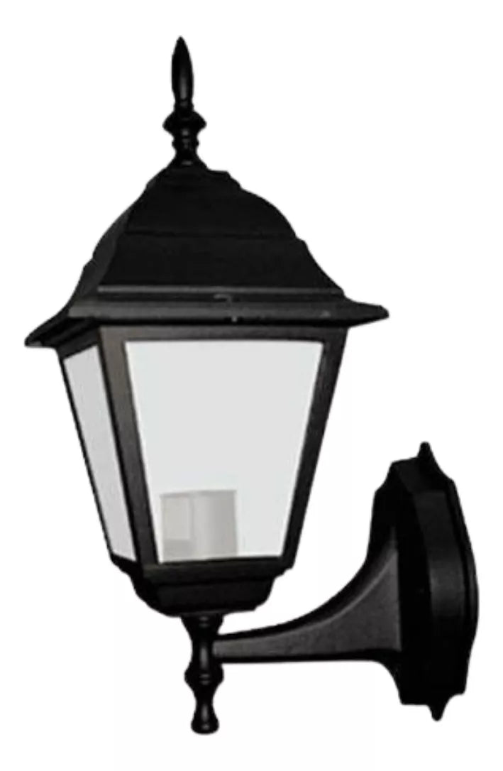 Farol Pared Colonial Argos Exterior Base E-26 Blanco / Negro