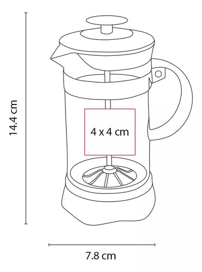 6 Pzs Cafetera Prensa Francesa 350ml Vidrio Embolo Cafe Te