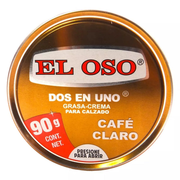 Grasa Dos En Uno El Oso De 90g Para Zapatos Color Café Claro