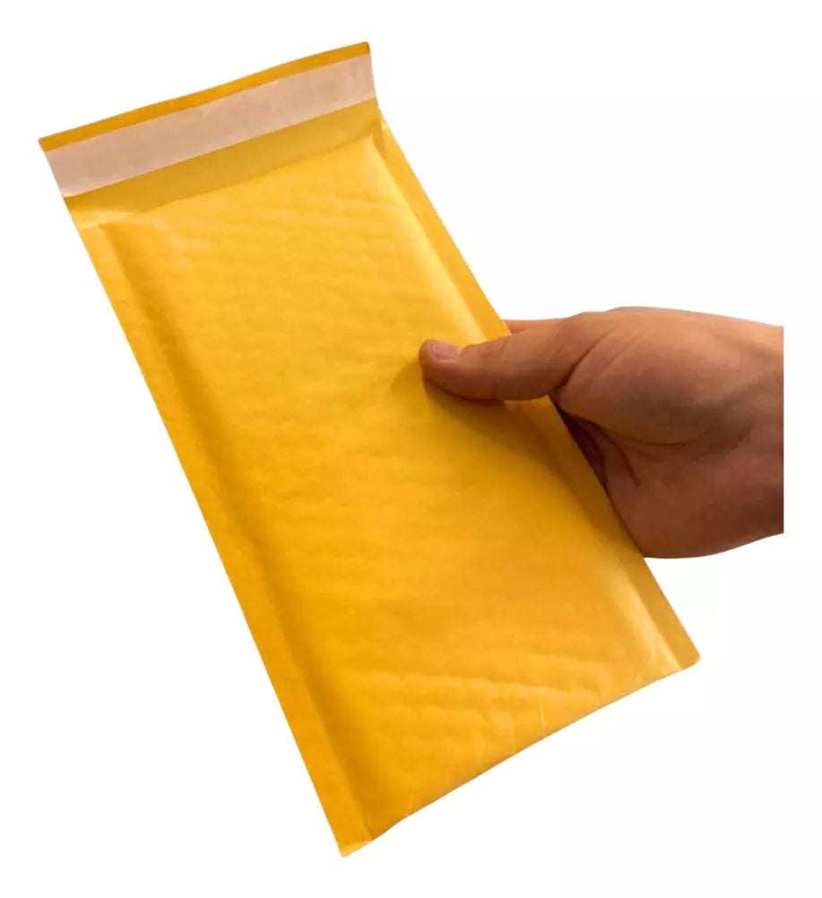250 Sobres Burbuja 13x23cm Adhes Bubble Mailers Amarillo - Marchante MX