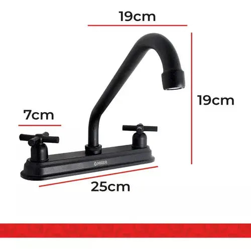 Mezcladora Fregadero Meer Color Negro Mate 1/4 Vuelta - CNX