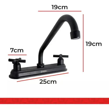 Mezcladora Fregadero Meer Color Negro Mate 1/4 Vuelta - CNX