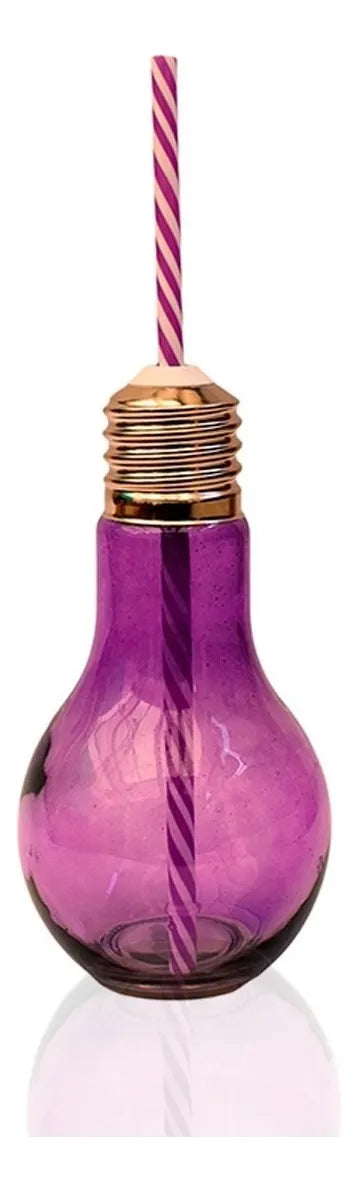 6pz Frascos Mason Jars Cristal Vaso Foco Colores Tapa Popote Color Mix