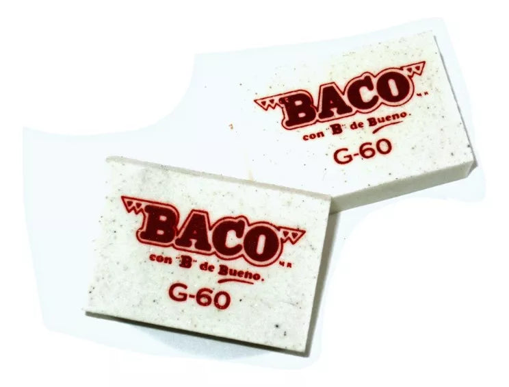 60 Gomas Blanca Plástica Baco Borrador Escolar Lápiz G60