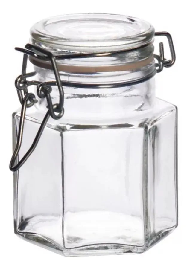 Set 6 Brocalito Vidrio Envase Octagonal Regalo Dulcero 80ml - Vittori - detalle