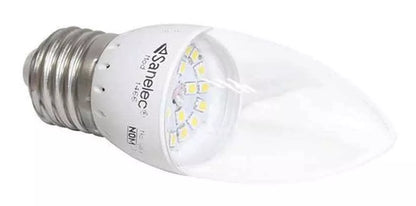 Foco Led 4w Sanelec Tipo Vela Luz Fria Base E27