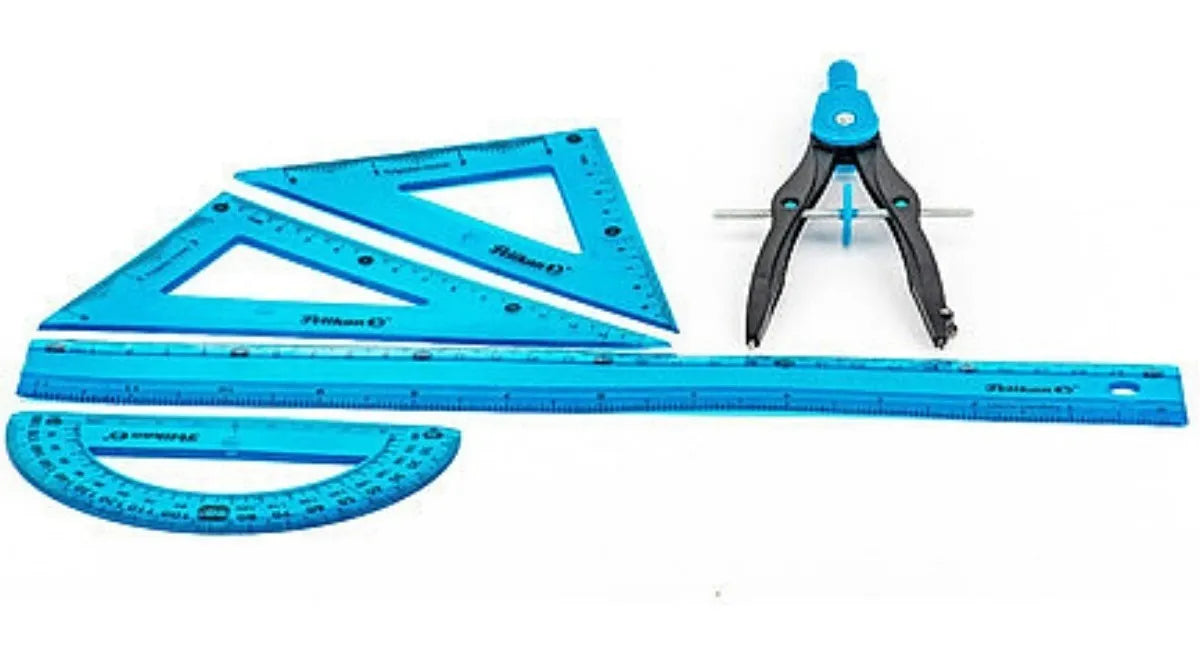 Juego Geométrico 5pza Irrompible Plástico Flexible Pelikan