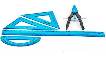 Juego Geométrico 5pza Irrompible Plástico Flexible Pelikan