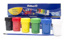 6 Pinturas Tempera Acuarela 25ml Colores Escolar Pelikan