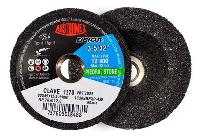 Copa Abrasiva Desbaste Austromex Grano 36 32'' Piedra Lijar - Marchante MX