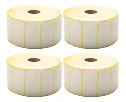 4 Rollos Etiquetas Papel Termico Adhes 2580 X Rollo Adhesivas