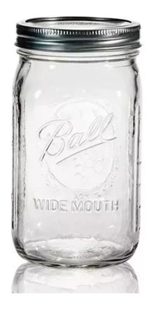 6pz Frascos Vidrio Mason Jar Ball 32 Oz Boca Ancha Original