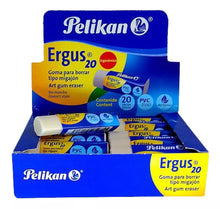 20 Goma Borrador Migajon Lápiz Escolar Pelikan Ergus20