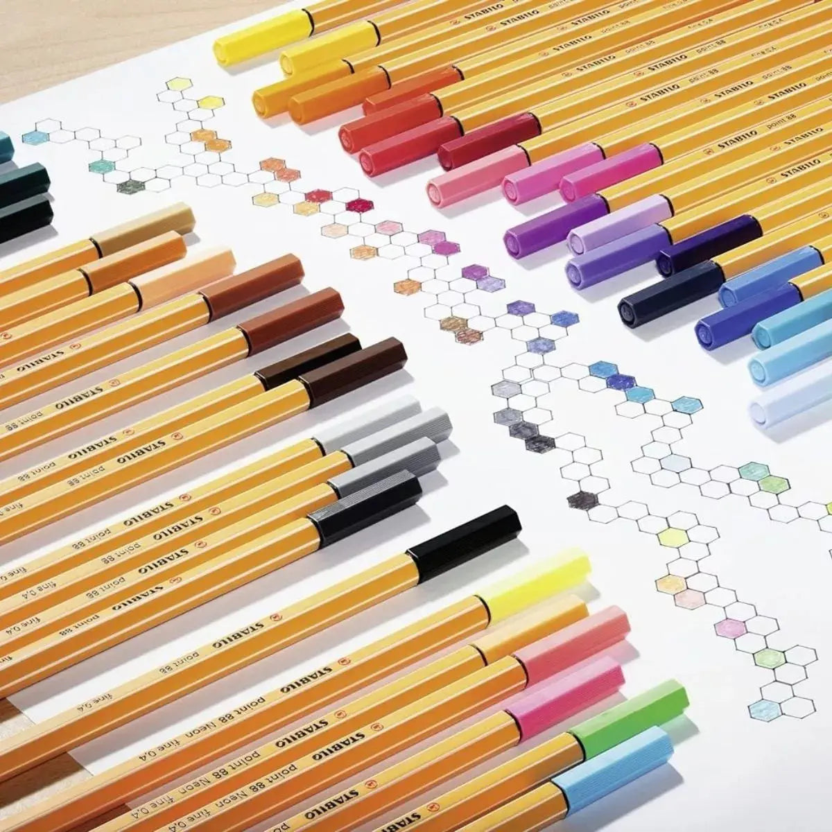 10 Rotuladores Stabilo Point 88 Colores Punto Fino 0.4 Mm - Marchante MX