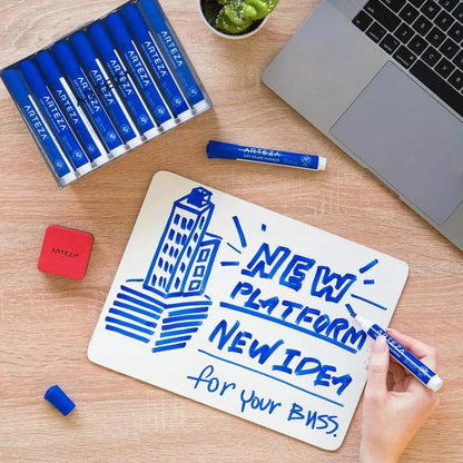 Econopack 36 Marcadores Plumón Pizarrón Blanco Azules Arteza