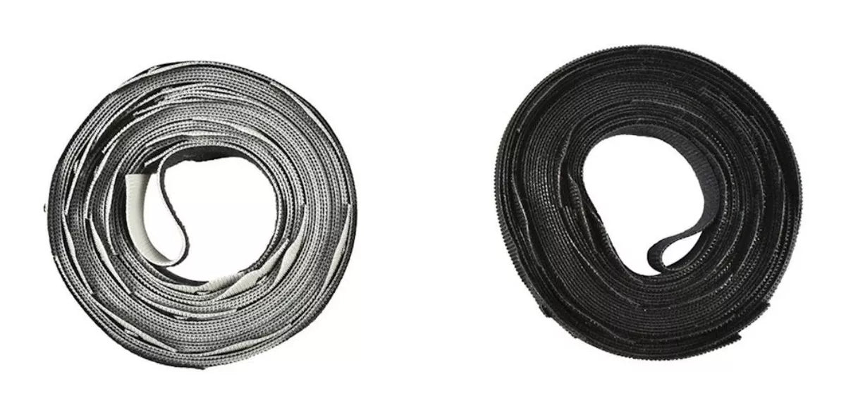 30pz Tiras Organizadoras Cables Velcro Cinta Sujetadora Gris