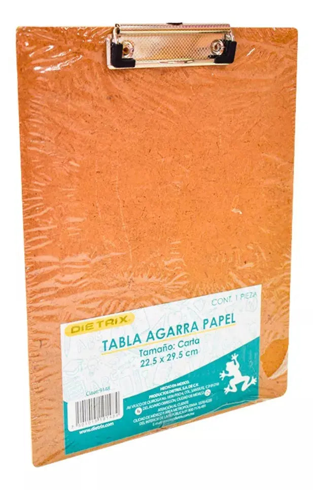 Tabla Agarra Papel Dietrix 9148 Tamaño Carta Madera - Dietrix - empaque