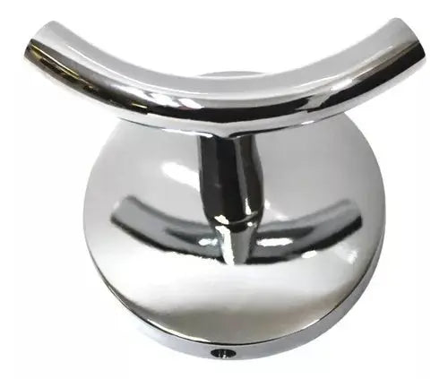 Gancho Doble Para Toalla Cromado Baño Toallero Accesorios Color Plateado - CNX - vista lateral