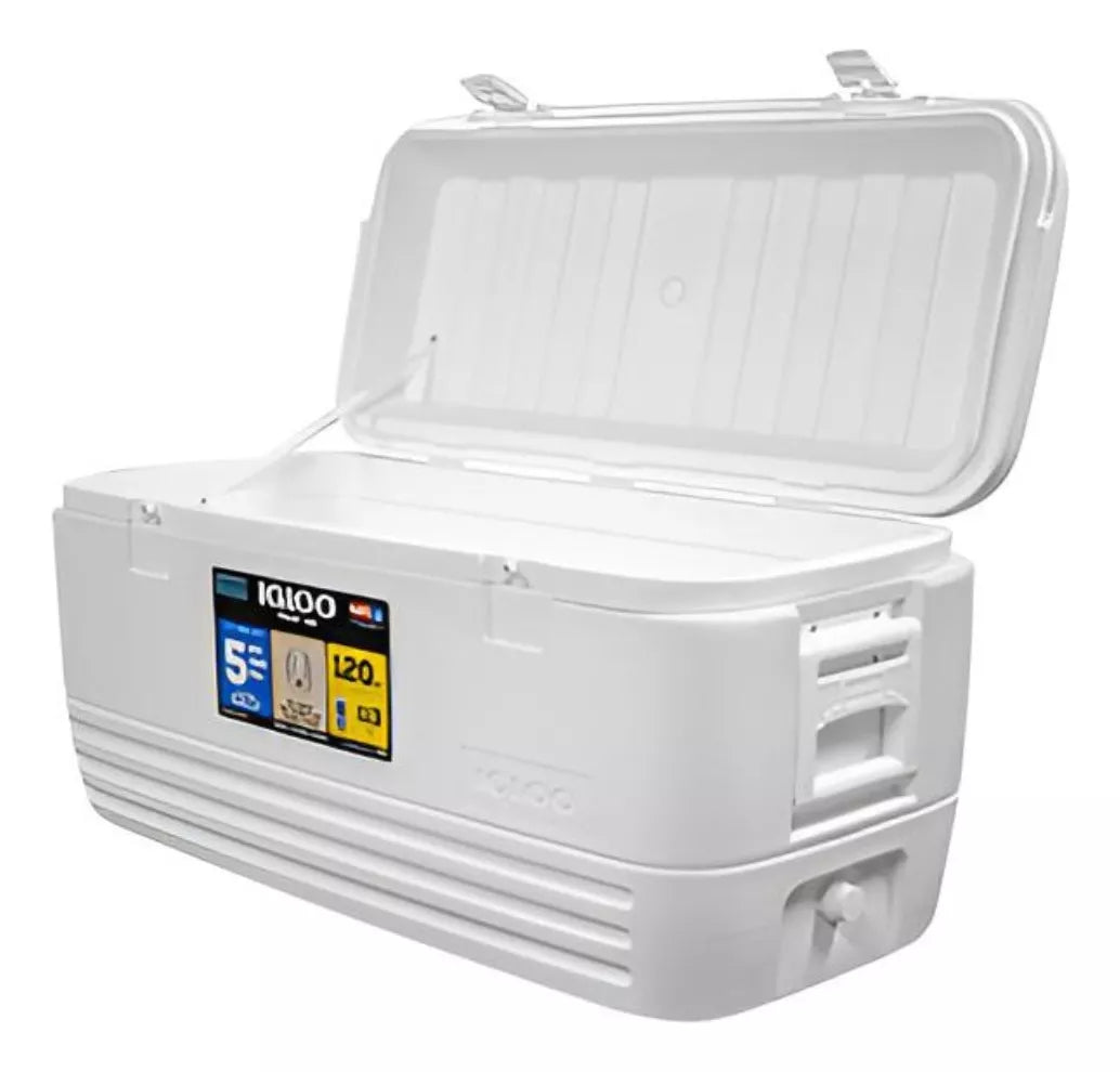 Hielera 113,56 L Igloo 188 Latas 120qt Modelo Polar Blanca