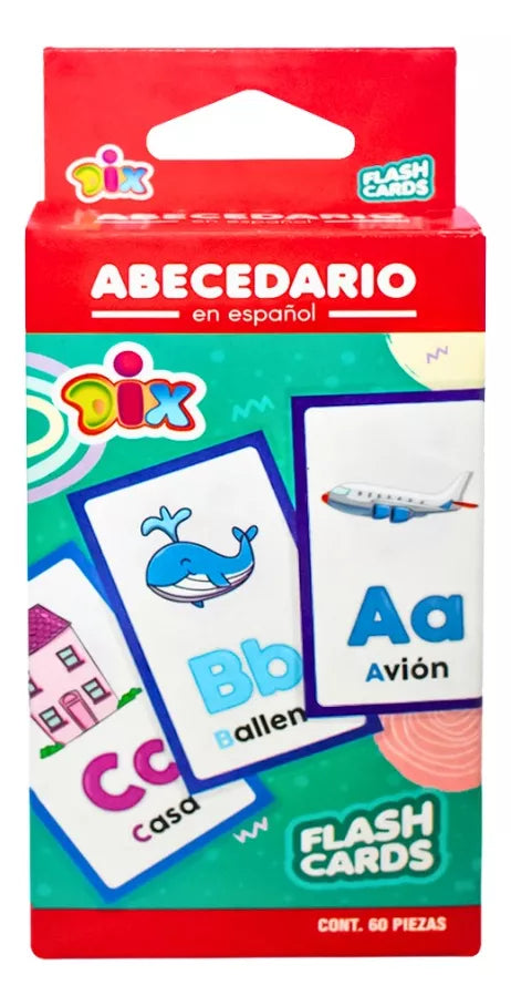 Flash Cards Abecedario Español Dix Escolar Didactico 60 Pz