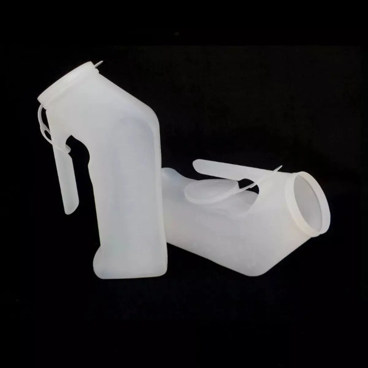 Orinal Pato Masculino Graduado Tapa Translucido 1L Medegen - Medegen - empaque