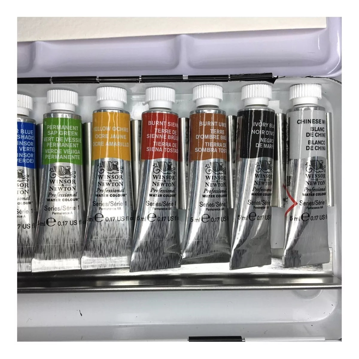 Estuche Metal Acuarelas Winsor & Newton 12 Tubos 5ml Arte