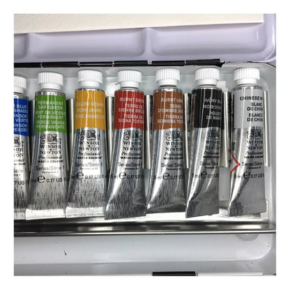 Estuche Metal Acuarelas Winsor & Newton 12 Tubos 5ml Arte