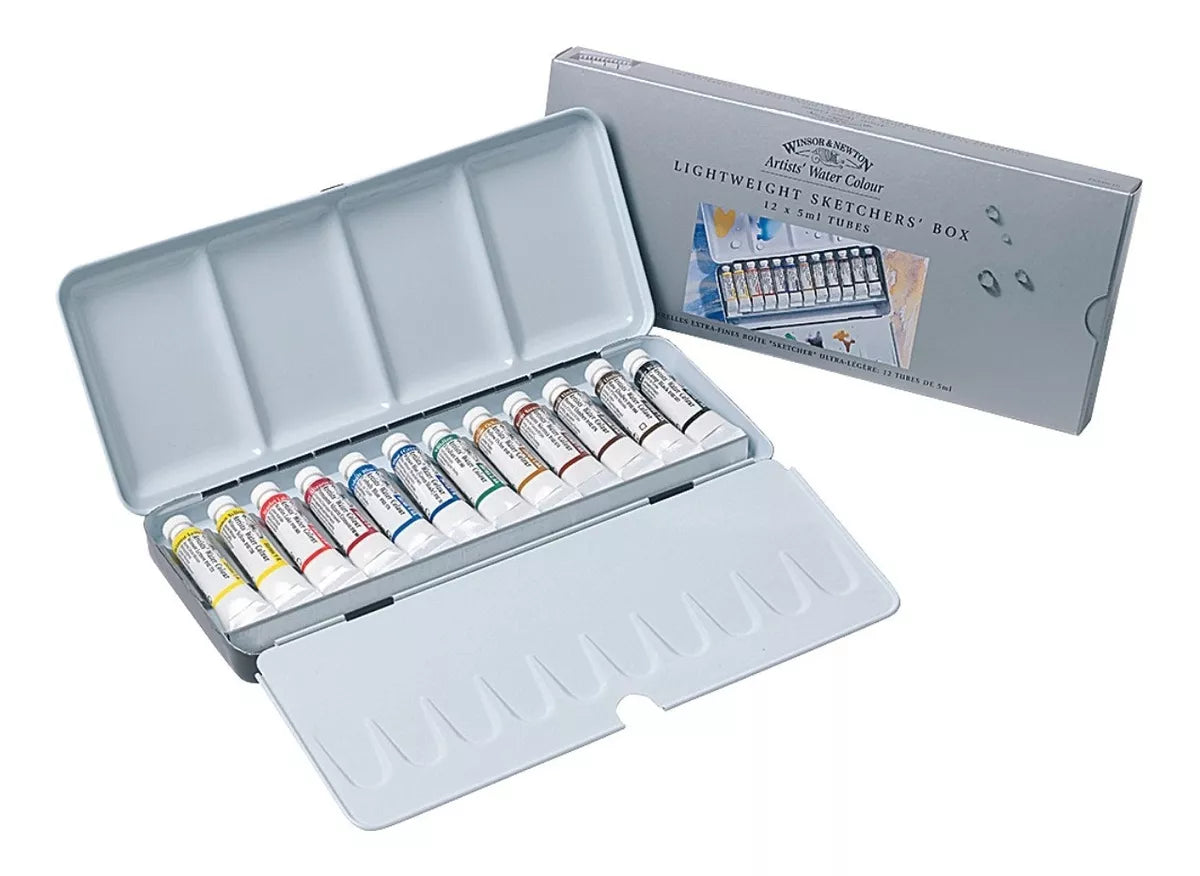 Estuche Metal Acuarelas Winsor & Newton 12 Tubos 5ml Arte