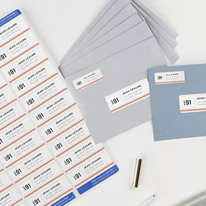 300 Etiquetas Blanca Avery Adhesivas Sobre 2.54 X 6.66 Cm