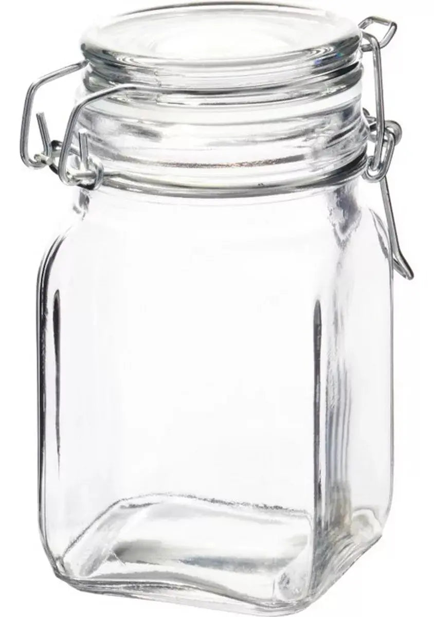 Set 6 Frascos Vidrio Hermetico Almacena Tapa Clip 260 ml - Vittori - detalle