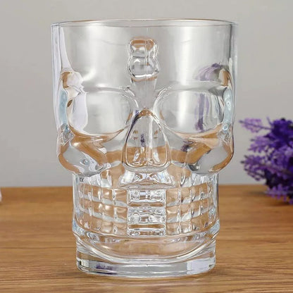 Pack Vaso Tarro Calavera Craneo Skull Vidrio 4 Pz De 540ml