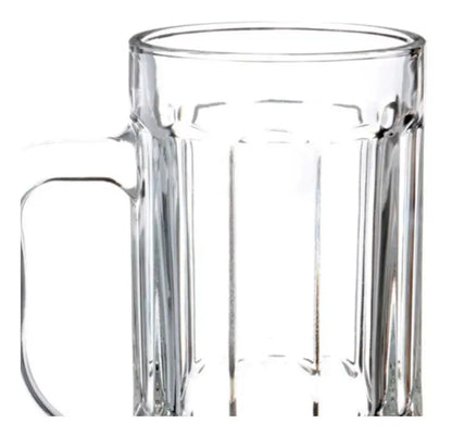 6pz Tarro Cervecero Líneas 400ml Cerveza Micheladas Vaso - Vittori - vista lateral