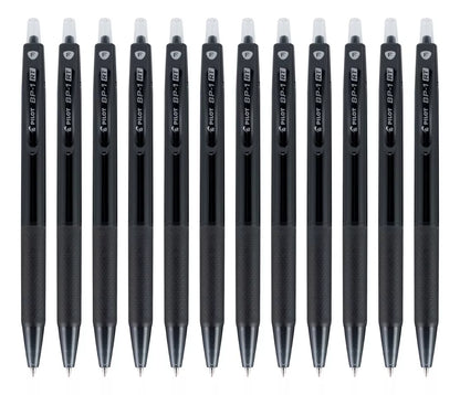 Caja 12 Boligrafos Pilot Plumas Bp1 Rt Retractil Punto Fino Color De La Tinta Color Color Del Exterior Negro