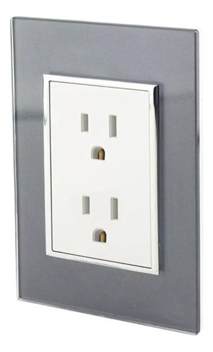 2 Pzs Placa Venecia Humo Sanelec Contacto Doble