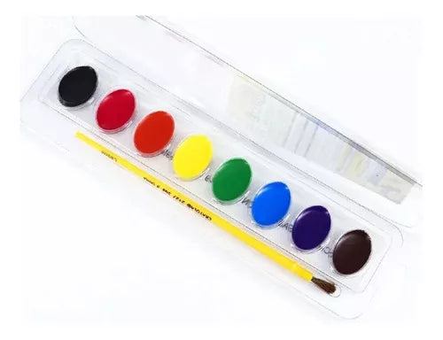 Acuarelas 8 Colores Pastillas Crayola Escolares Lavables